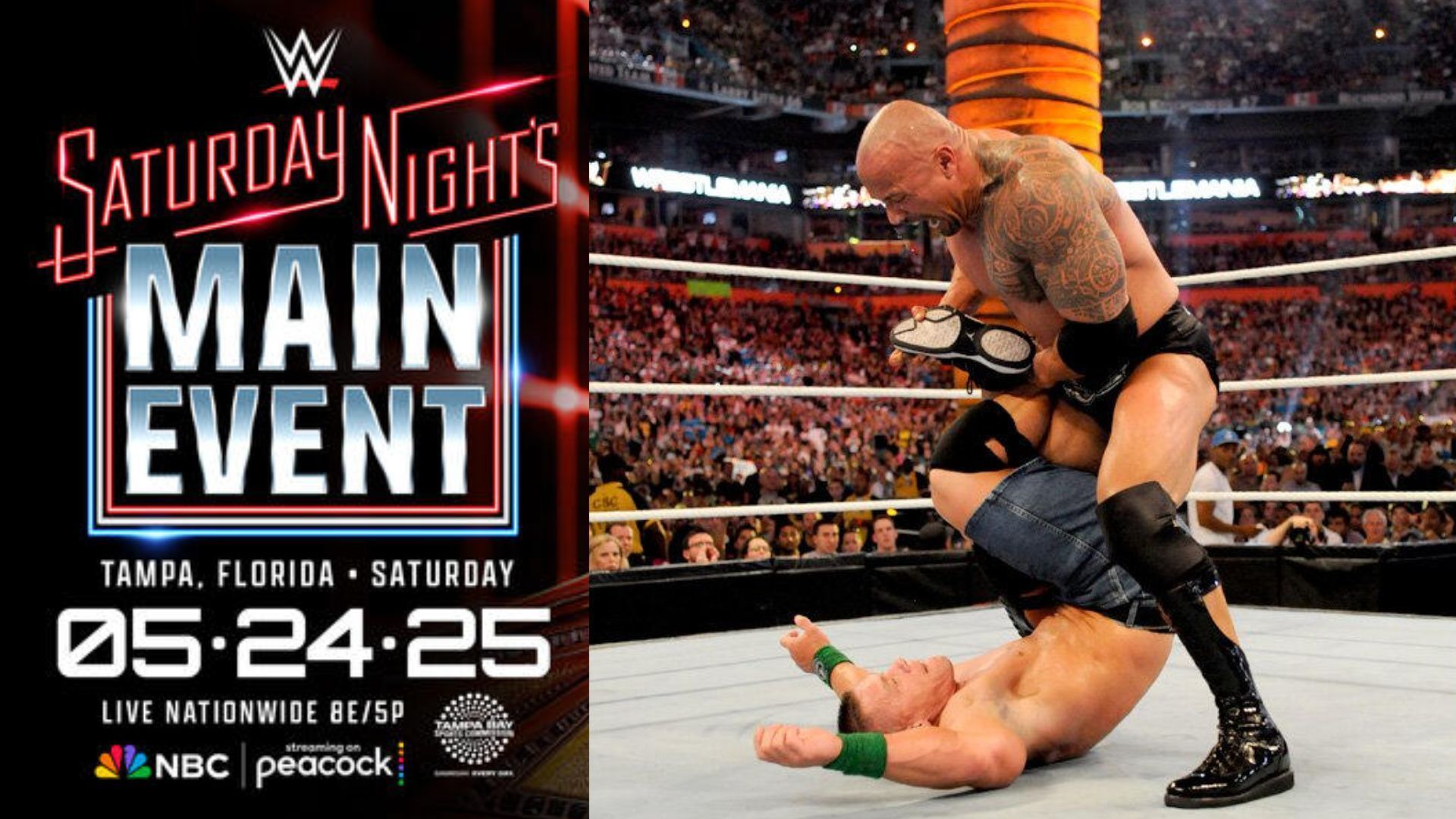 John Cena / The Rock, SNME (Image via wwe.com)