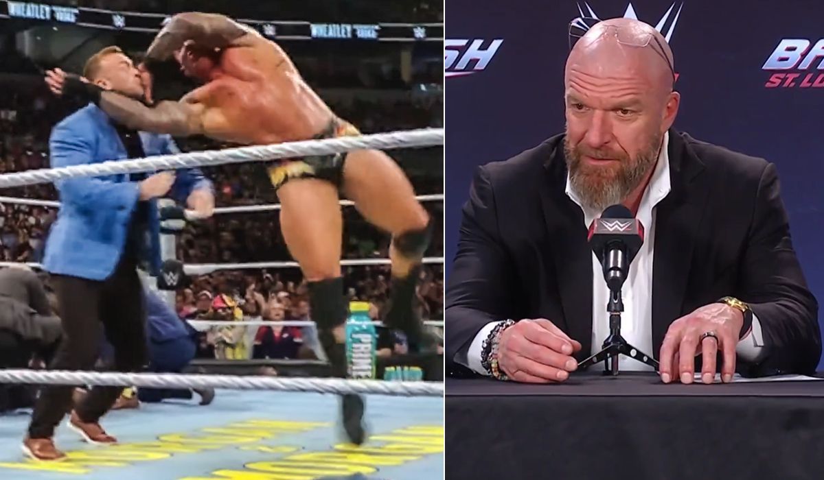 Randy Orton strikes multiple RKOs at Backlash. [Image credits: WWE on X]