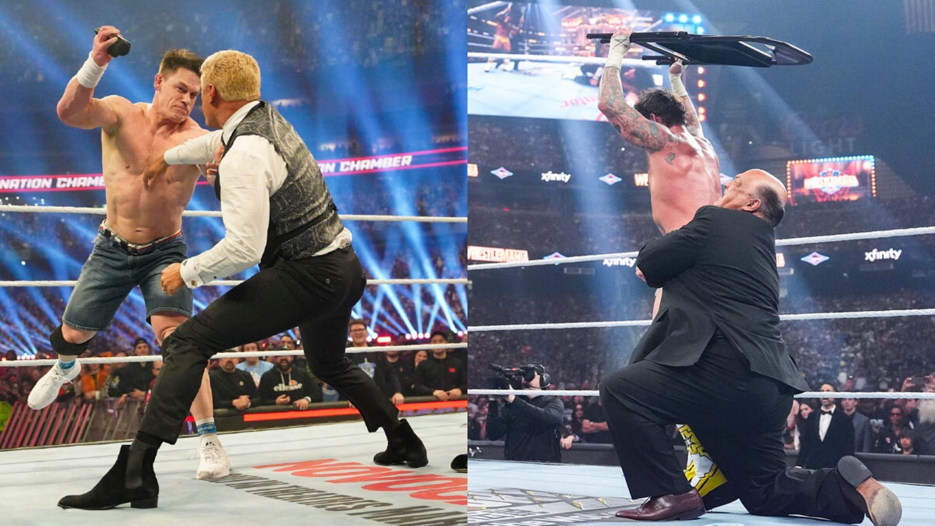 Roman Reigns, CM Punk, Paul Heyman, John Cena, Cody Rhodes, WWE