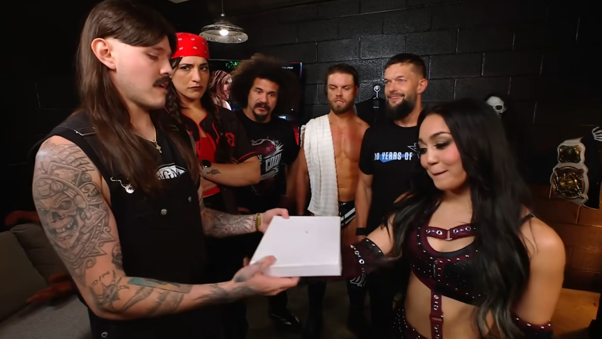 A still from RAW backstage. [Image via: WWE