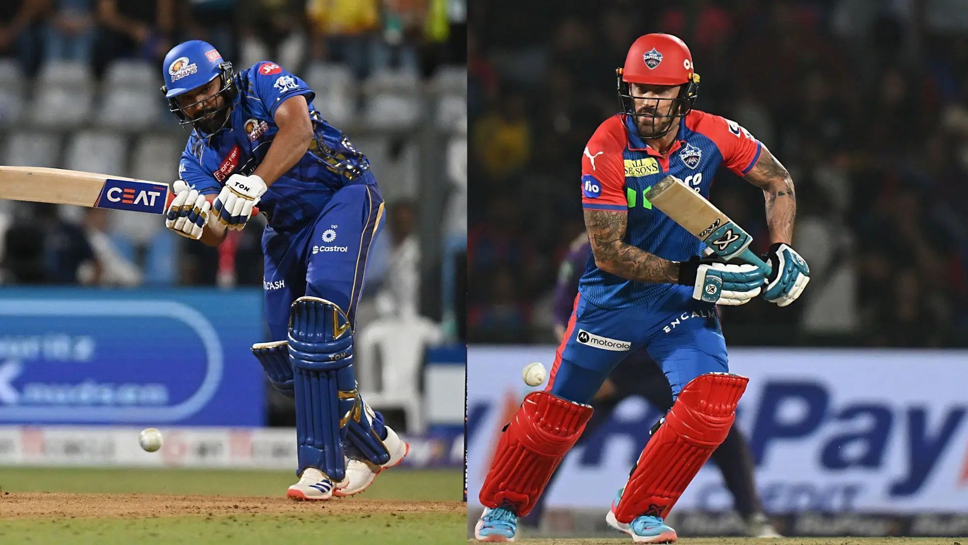 Rohit Sharma and Faf du Plessis in action in IPL 2025 (Image Credits: Getty)