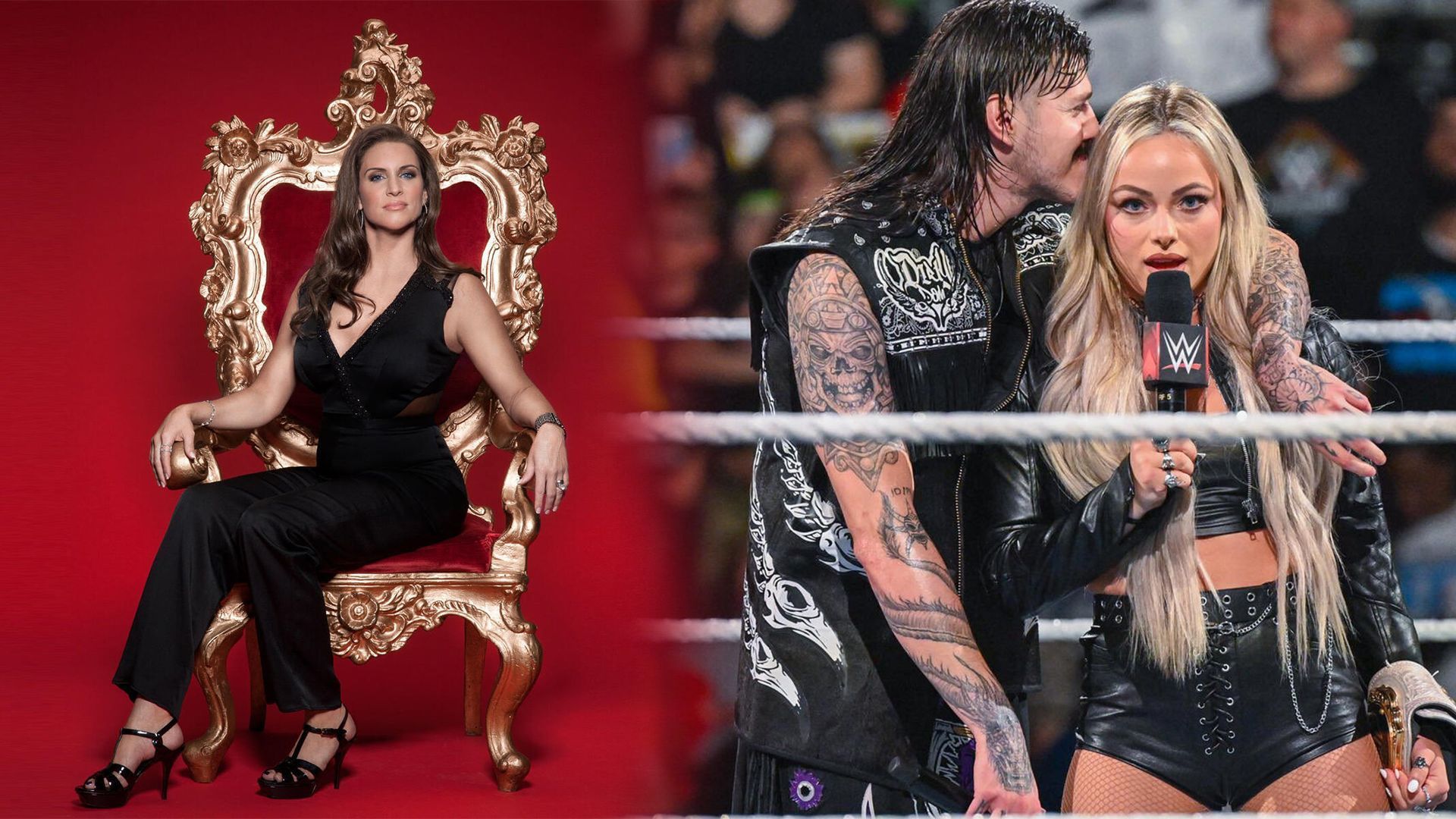 Stephanie McMahon &amp; Dominik and Liv Morgan (Credits: WWE.Com &amp; Dominik