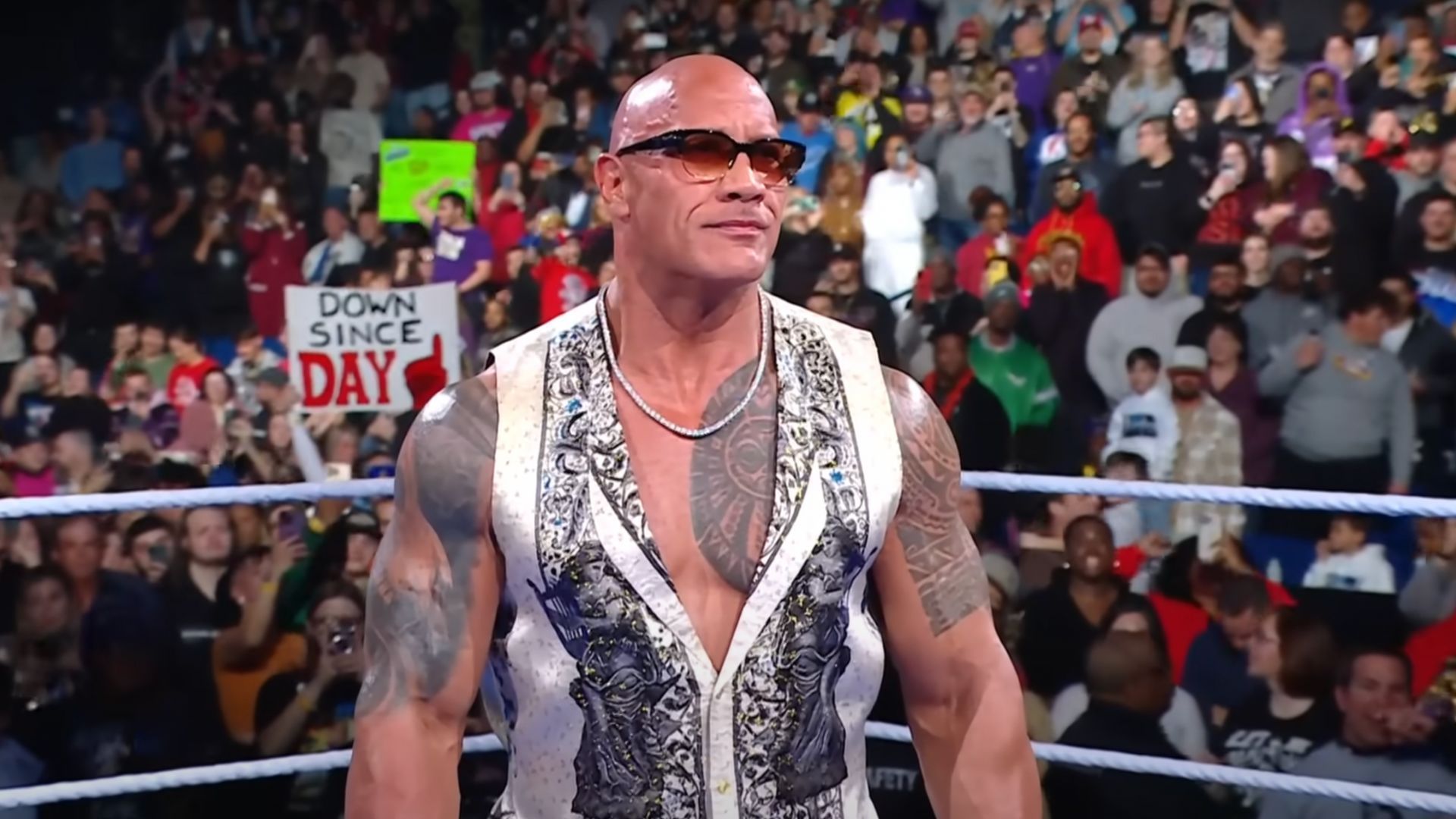 The Rock was on SmackDown on February 21, 2025 [Image: WWE on YouTube]