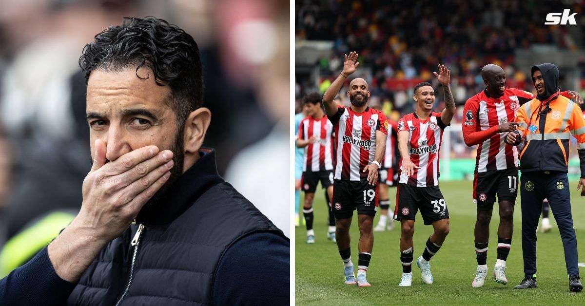 L to R: Ruben Amorim and Brentford players (All images sourced from Getty)