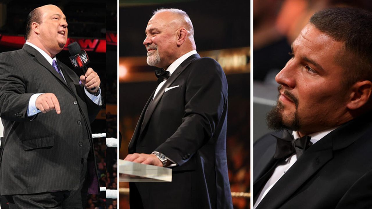 Rick Steiner, Heyman, and Bron Breakker (via WWE;s website)