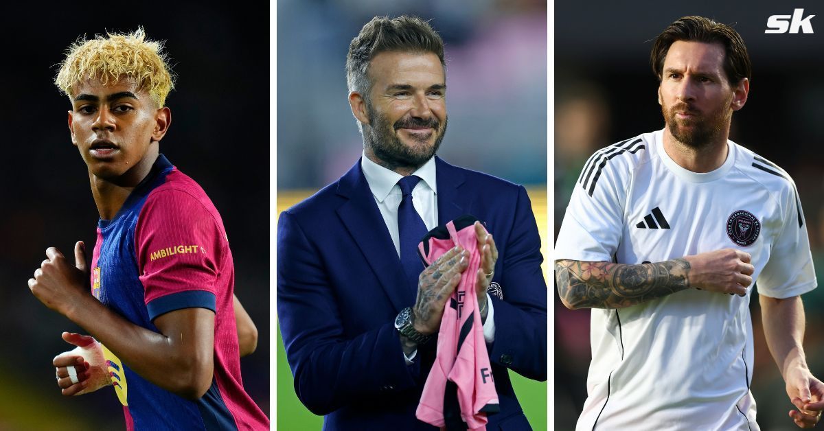 Lamine Yamal, David Beckham, and Lionel Messi