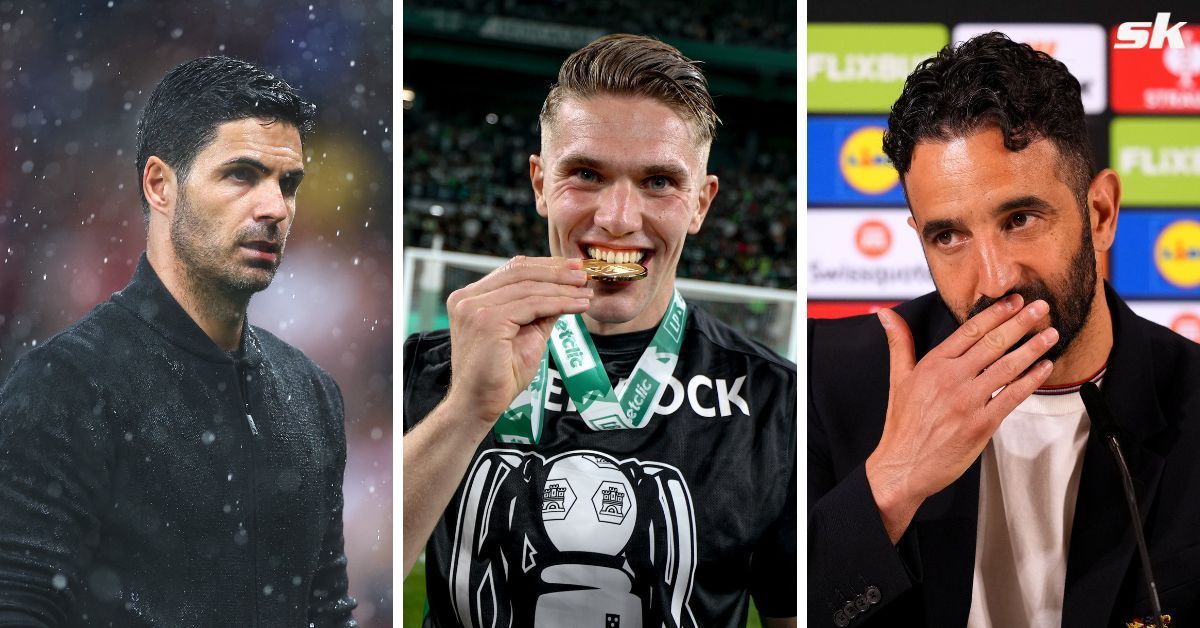 Mikel Arteta, Viktor Gyokeres and Ruben Amorim