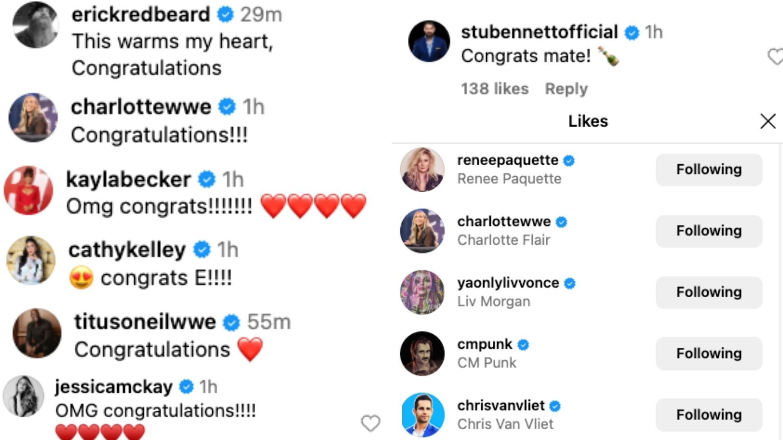 Stars react to the former champion&#039;s major announcement. [Image credit: Big E on Instagram]