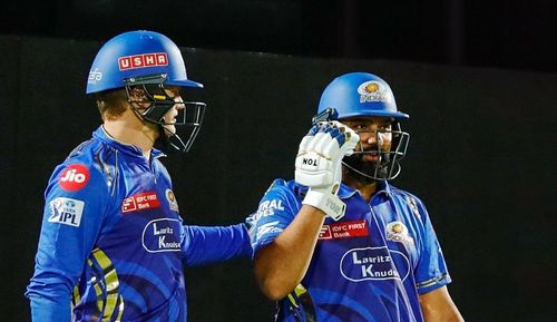 Ryan Rickelton and Rohit Sharma. (Credits: Mumbai Indians X)