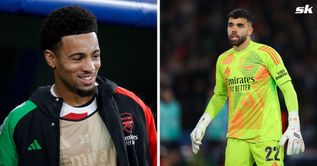 David Raya and Ethan Nwaneri pick new shirt numbers after Arsenal unveil home kit for 2025/26 season