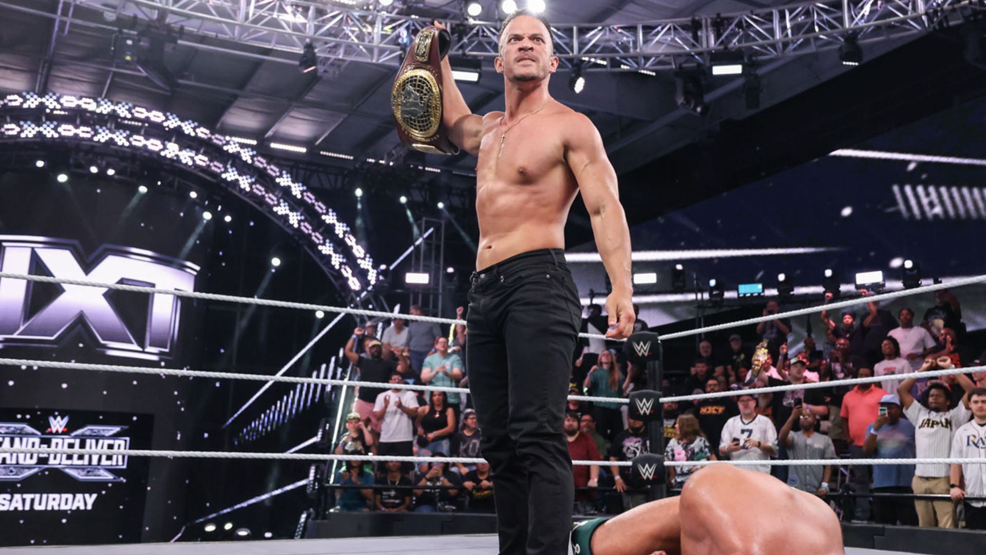 Ricky Starks as the NXT North American Champion [Image Credits: WWE.com]