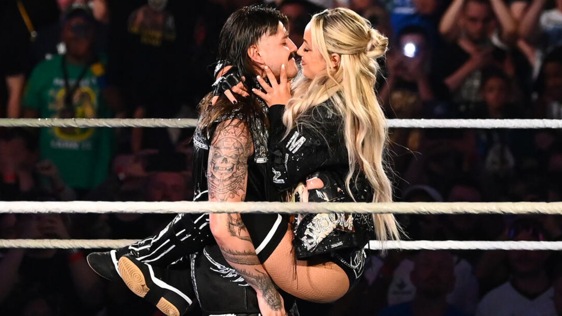 Dominik Mysterio and Liv Morgan at the 2024 Bash in Berlin. [Image via: WWE.com]