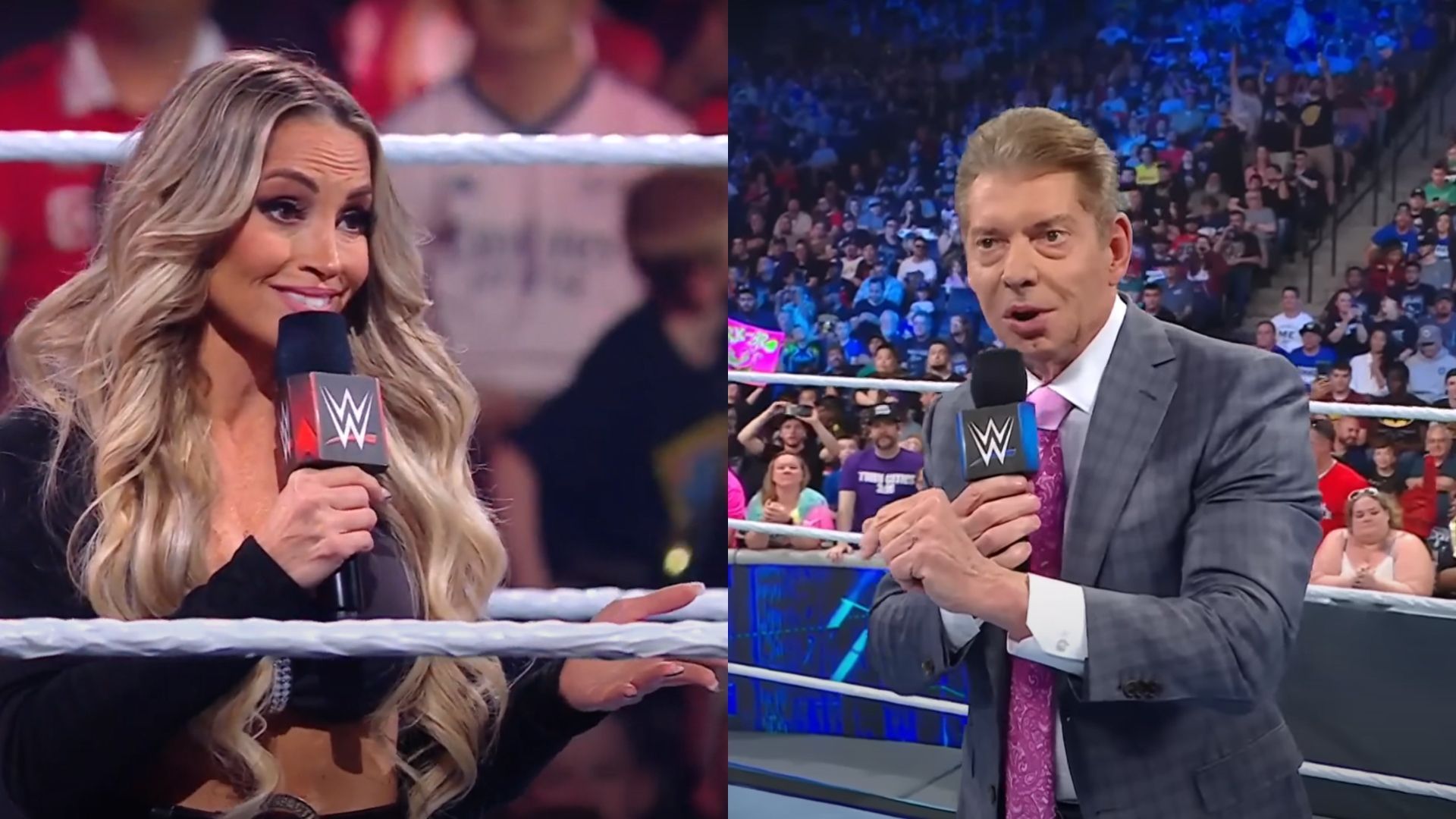 Trish Stratus (left) and Vince McMahon (right) [Image Credits: WWE