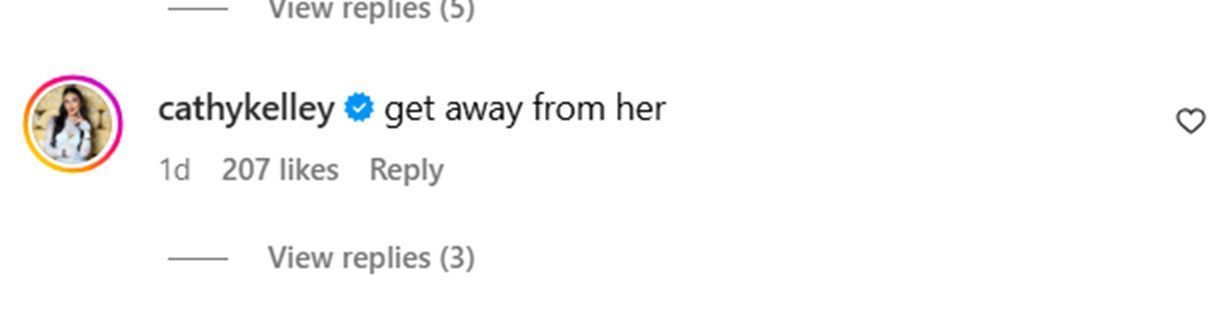 Cathy Kelley sent a warning to Waller [Credit: Grayson Waller&#039;s post on Instagram]