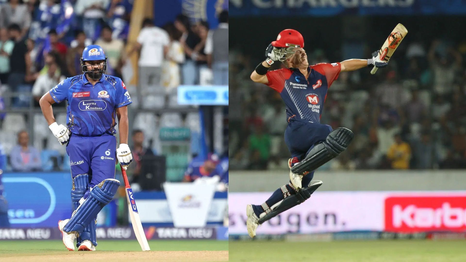 Rohit Sharma and David Warner - Source: Getty