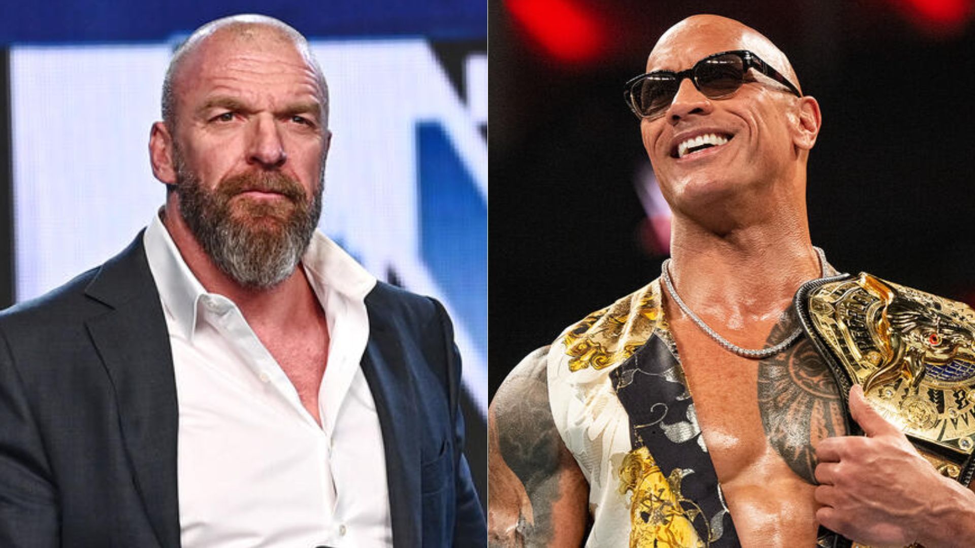 Triple H (left); The Rock (right) [Image Credits: wwe.com]