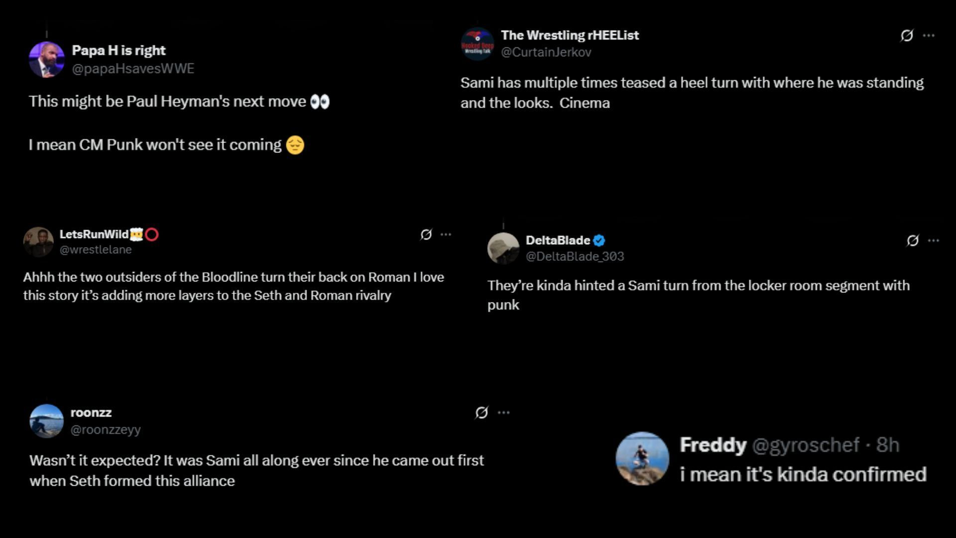 Fans react to Sami Zayn&#039;s potential heel turn! [Image credits: X/Twitter]