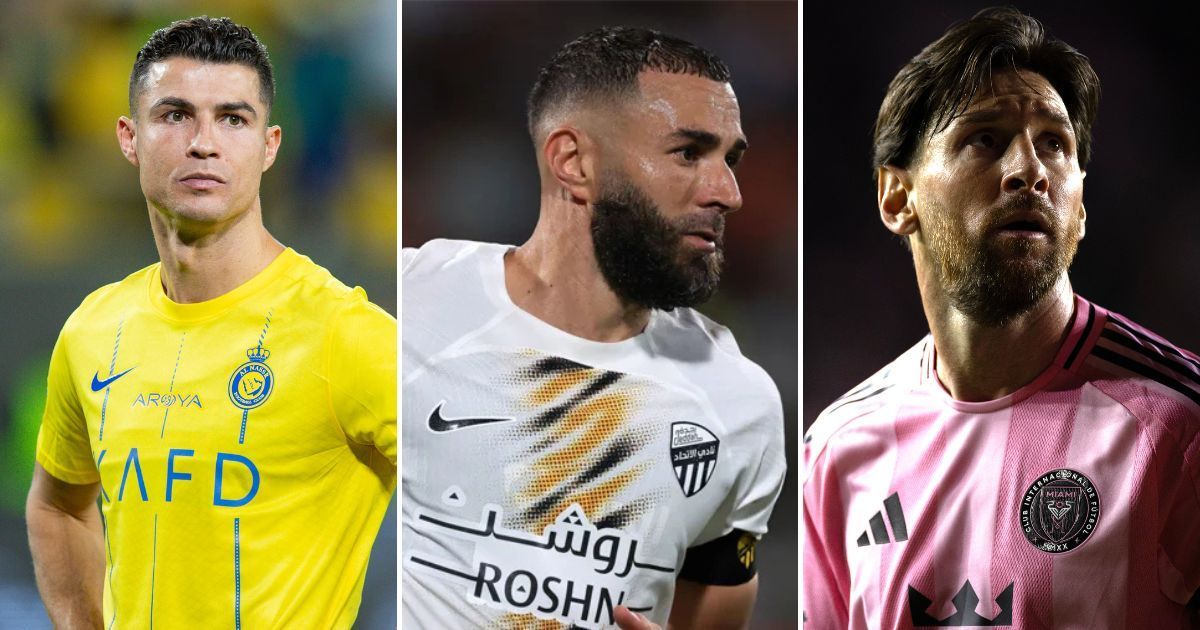 Cristiano Ronaldo, Karim Benzema and Lionel Messi