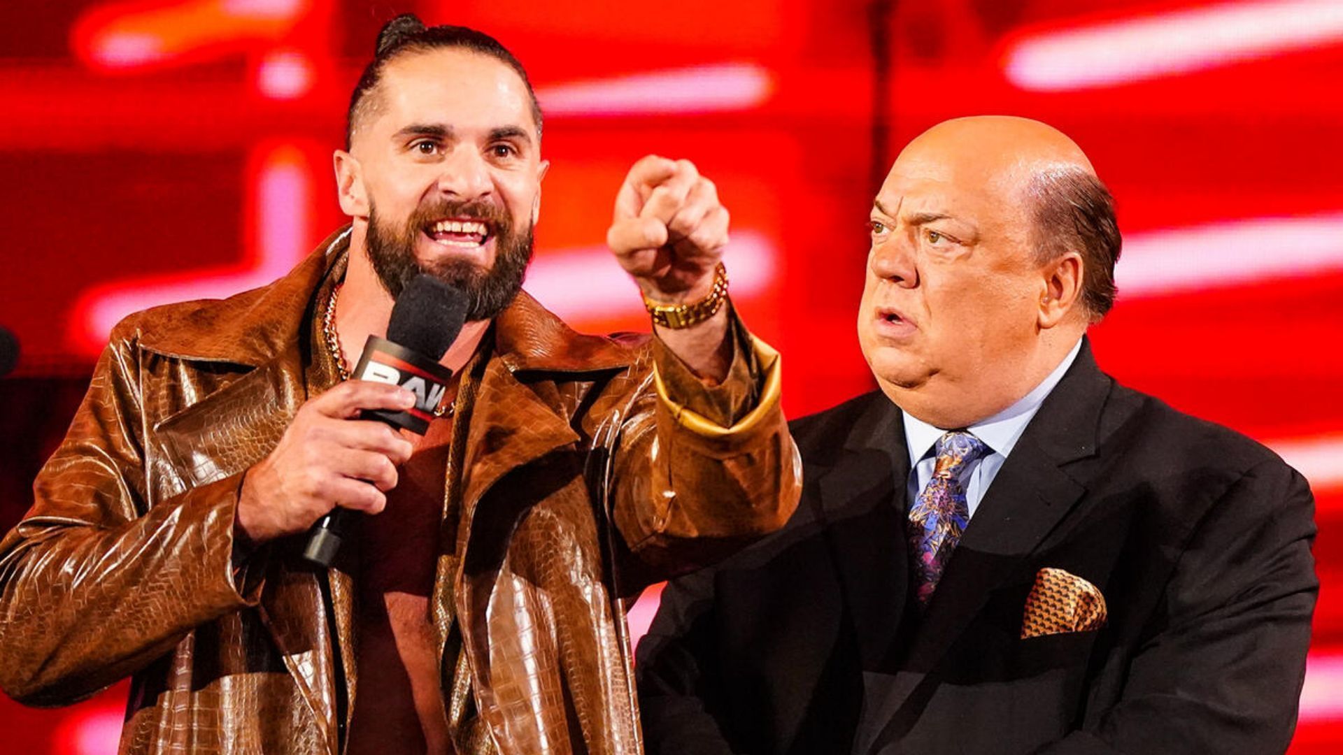 Seth Rollins and Paul Heyman on RAW. [Photo from WWE.com]