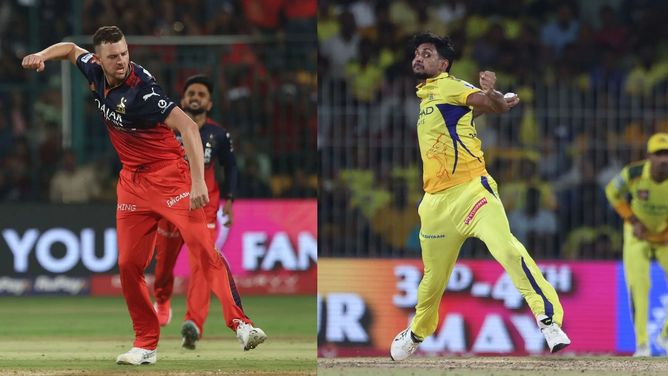Josh Hazlewood vs Matheesha Pathirana - comparing their stats after 28 IPL matches