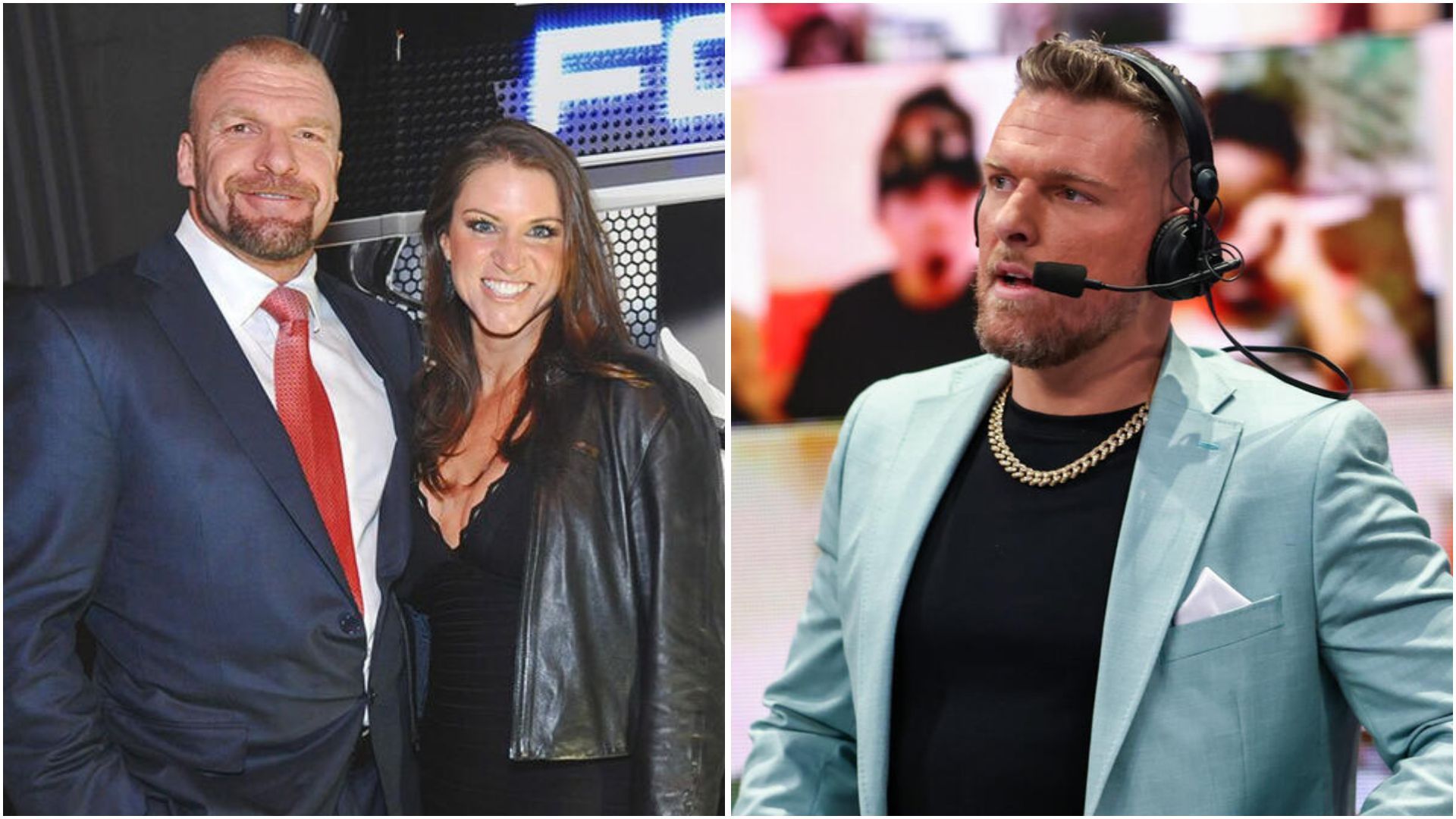 Triple H, Stephanie McMahon and Pat McAfee. (Photo: WWE.com)