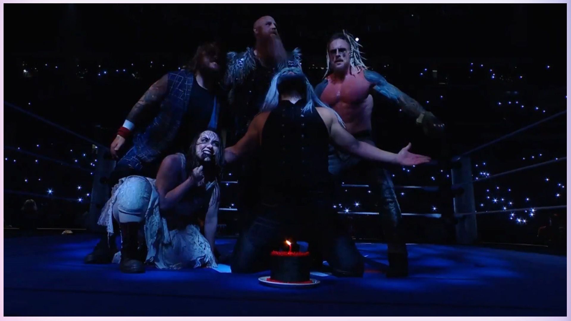 The Wyatt Sicks had a birthday cake on WWE SmackDown [Credit: WWE on X]