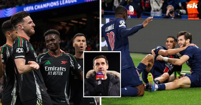 “I saw them get nervous” - Gary Neville makes confident prediction claim ahead of PSG vs Arsenal Champions League semi-final second leg