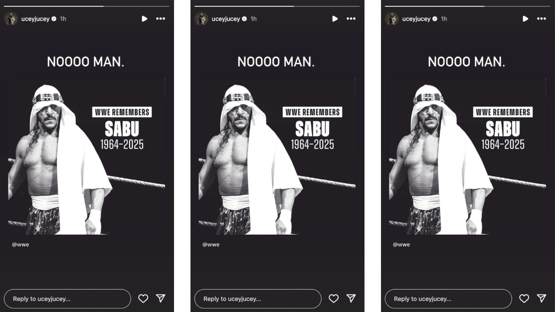 Uso reacts to Sabu&#039;s passing on social media. [Image credit: Jey Uso on Instagram]