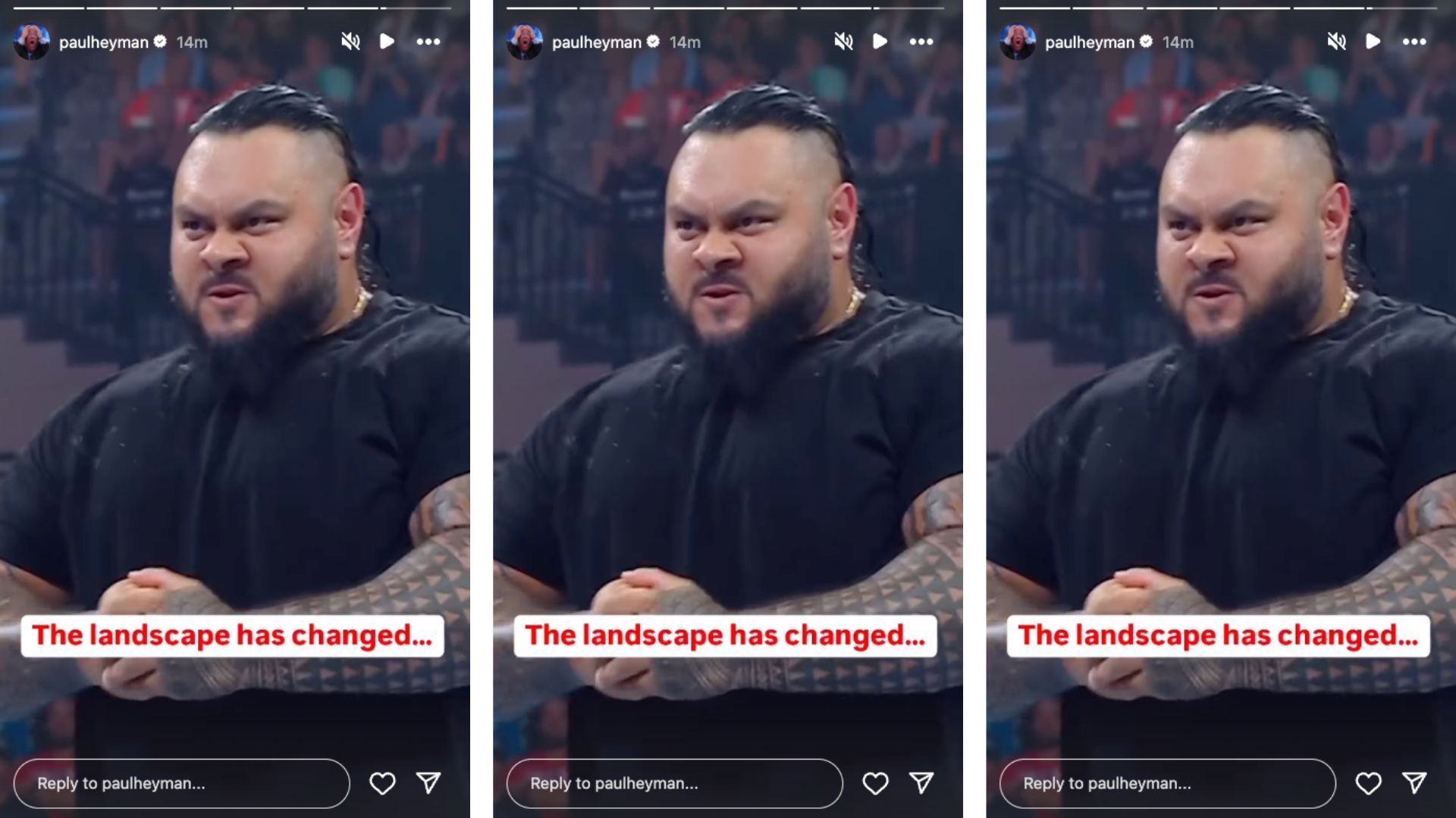 Heyman sends a message following Bronson Reed&#039;s return at SNME. [Image credit: Paul Heyman&#039;s Instagram story]