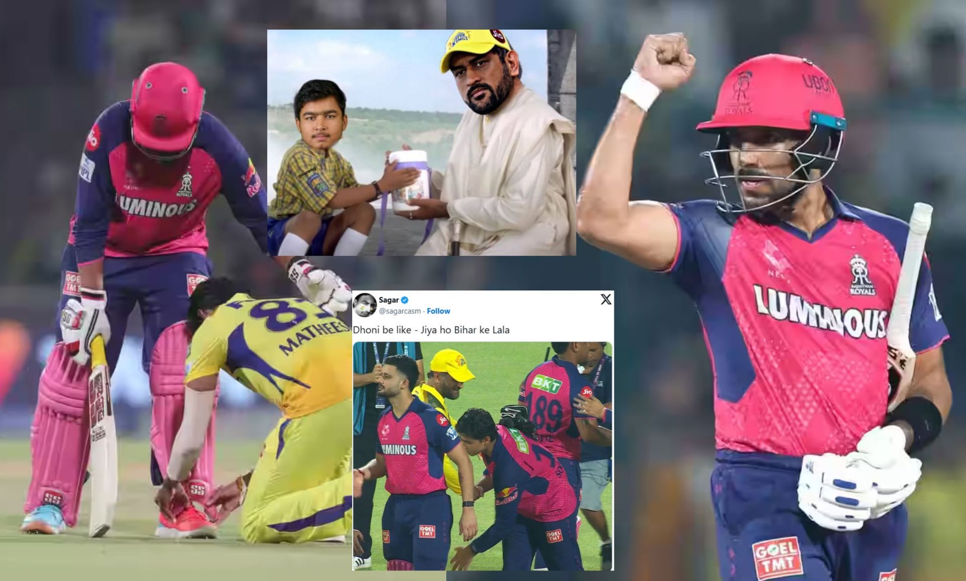 Top memes from RR vs CSK IPL 2025 match. (Image: bcci.tv, X - @sagarcasm, @GaurangBhardwa1)