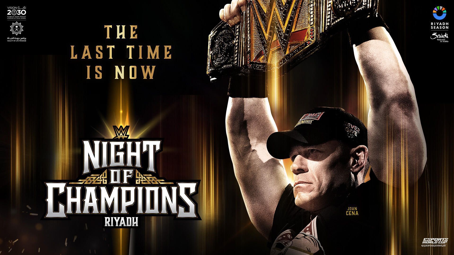 Undisputed WWE Champion John Cena featured on the Night of Champions art