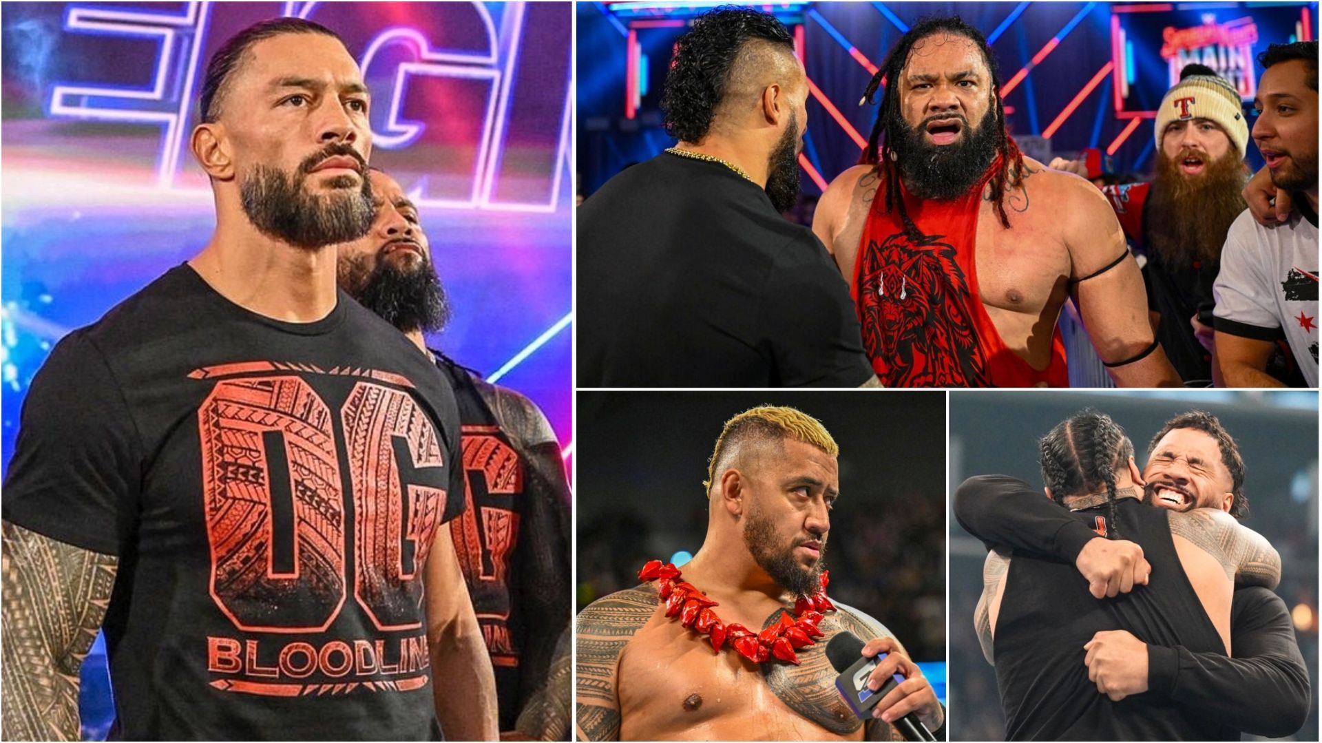 Roman Reigns, Jacob Fatu, Solo Sikoa, The Usos