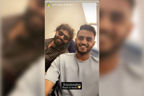 Urvil Patel shares a selfie with Ravindra Jadeja (Image via Instagram-@urvil_patel_37)