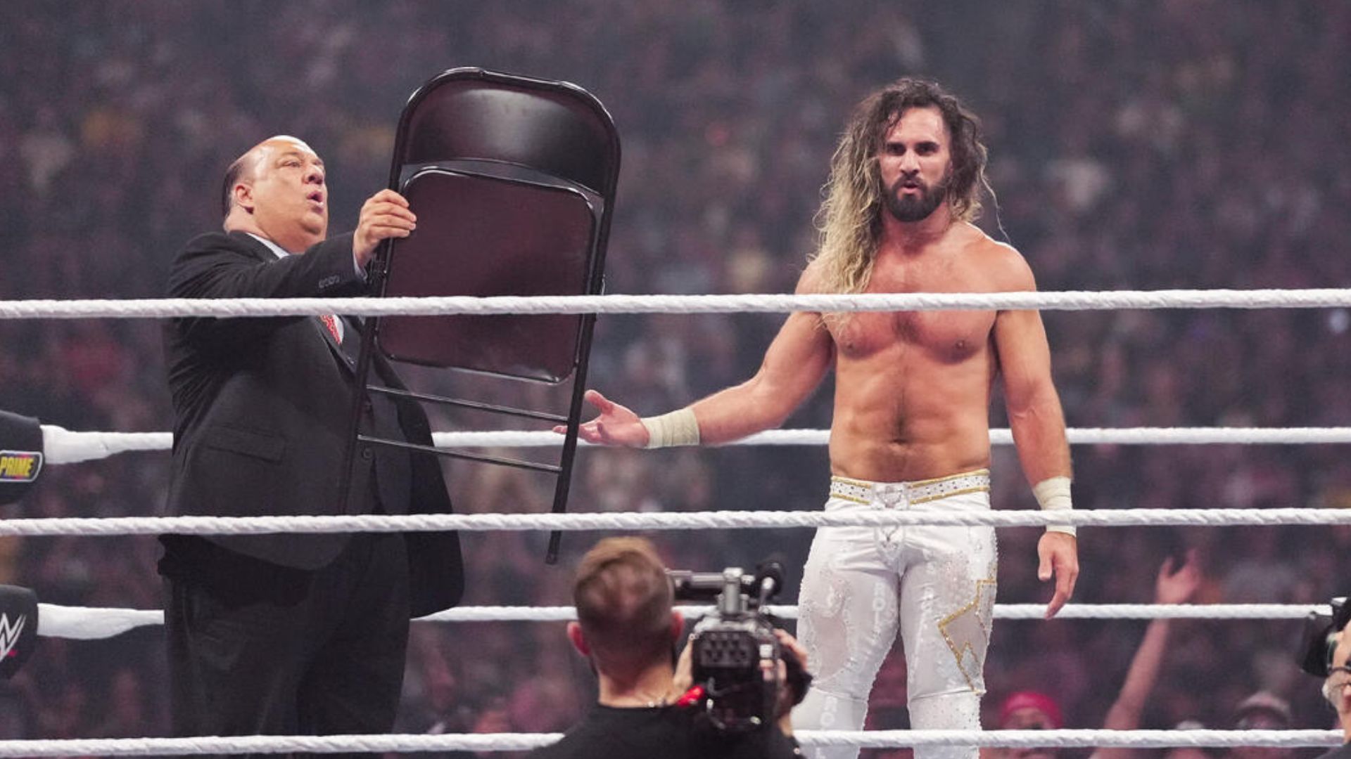 Seth Rollins and Paul Heyman at WrestleMania 41! [Image credit: WWE.com]