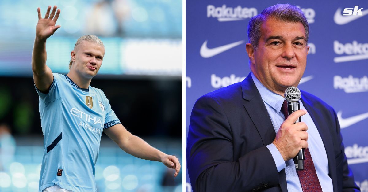 Erling Haaland Joan Laporta Manchester City Barcelona