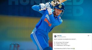 "GOAT of Team India" - Fans react after Smriti Mandhana slams 11th ODI century in INDW vs SLW tri-series final