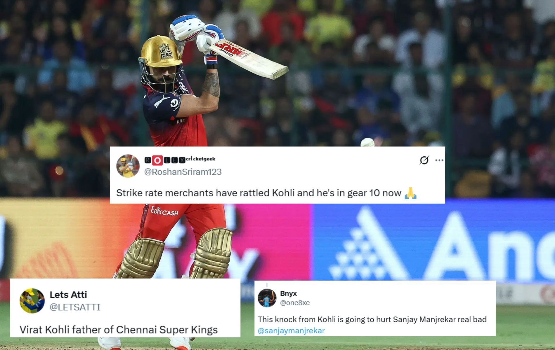 [Credit: Getty, @one8xe, @LETSATTI, @RoshanSriram123 X handles]