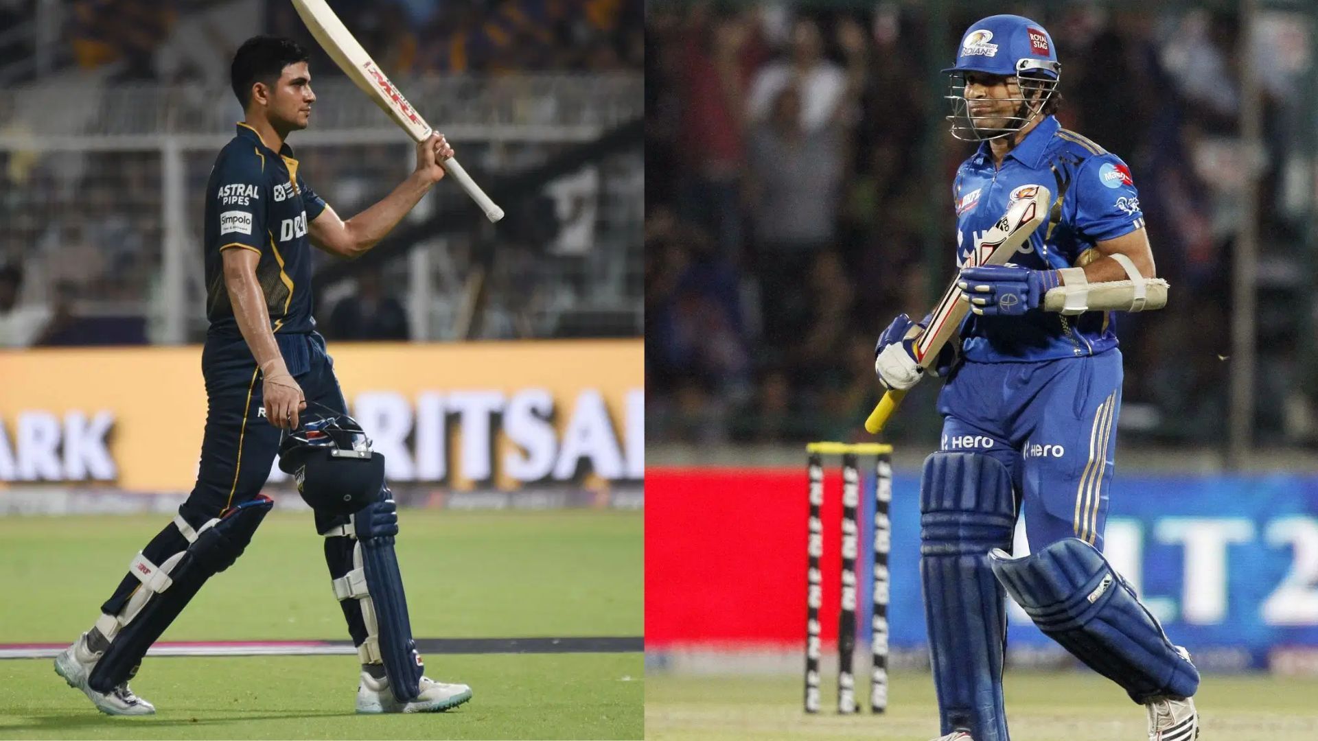 Shubman Gill and Sachin Tendulkar in action in the IPL (Image Credits: Getty)