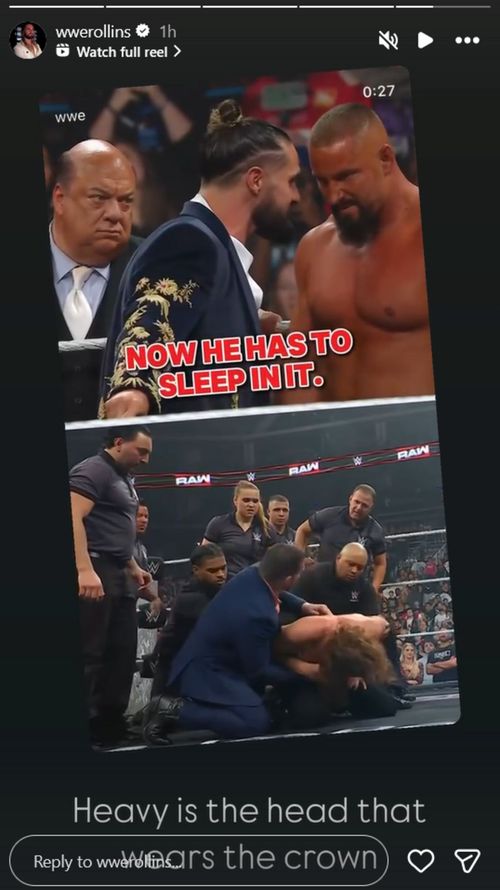 Seth Rollins had an interesting message [Photo Credit: Rollins' Instagram stories]