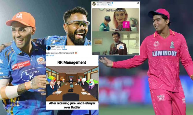 "Banned bros for life" - Top 10 funny memes after RR's elimination from IPL 2025 playoff race