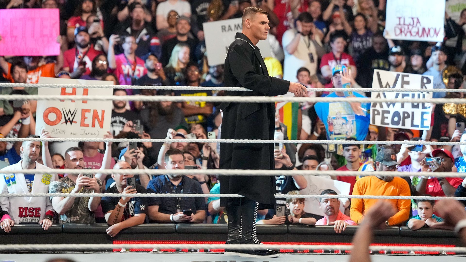 Gunther enters the ring to face Pat McAfee at WWE Backlash