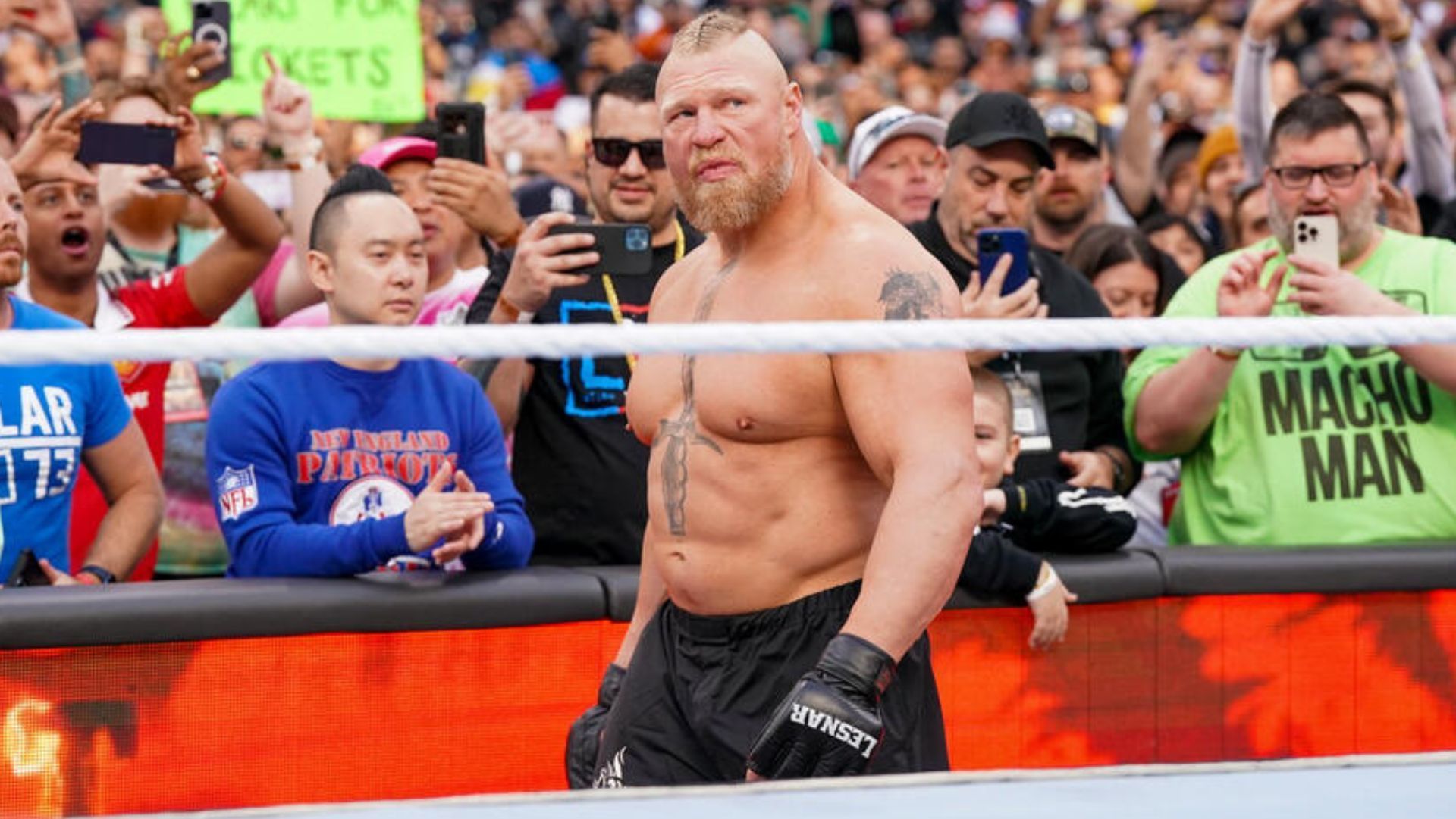 Brock Lesnar is yet to return. [Images Source: WWE.com]