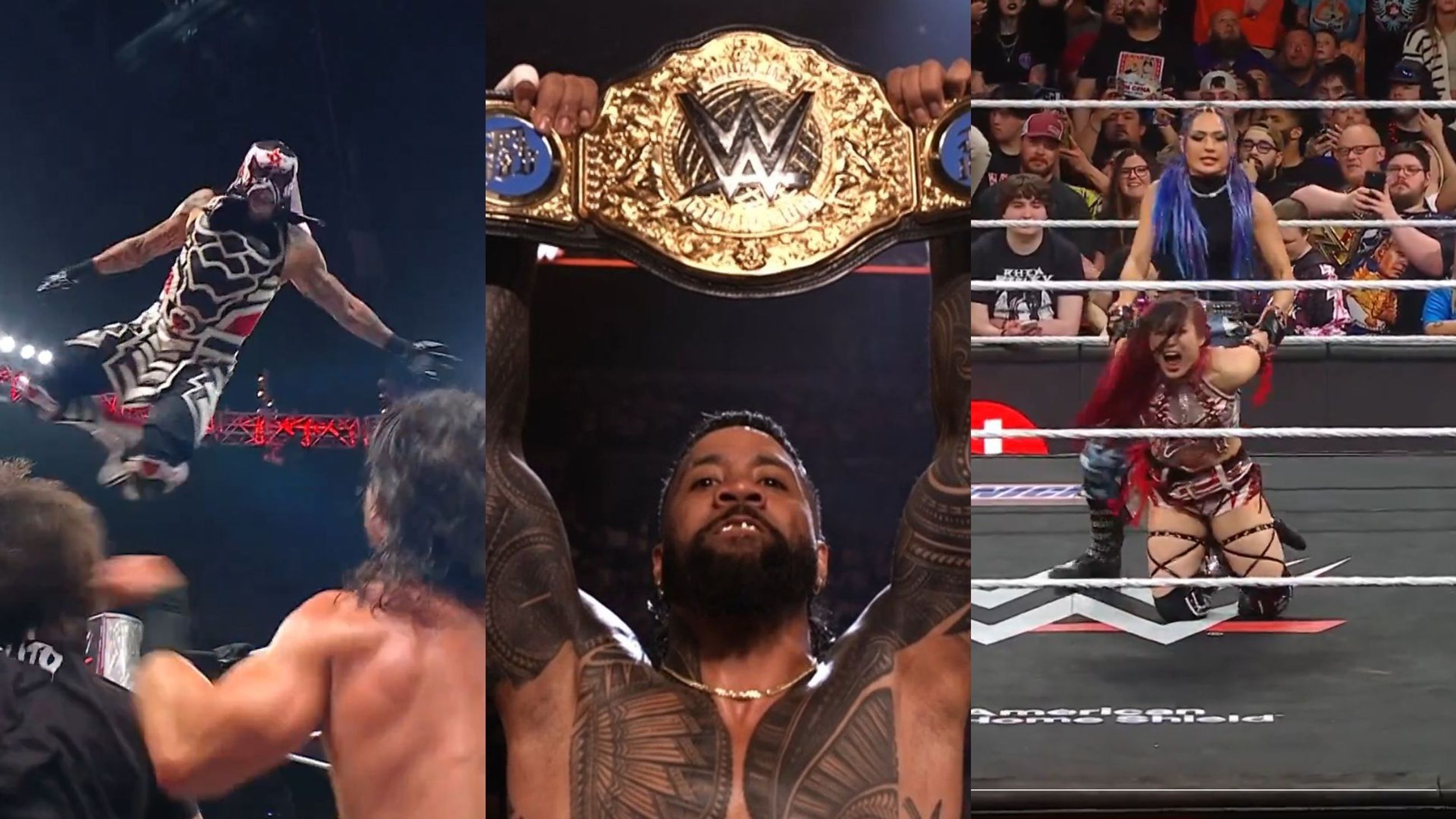 WWE RAW was full of action including a World Title defense from Jey Uso (Credit: WWE on X)