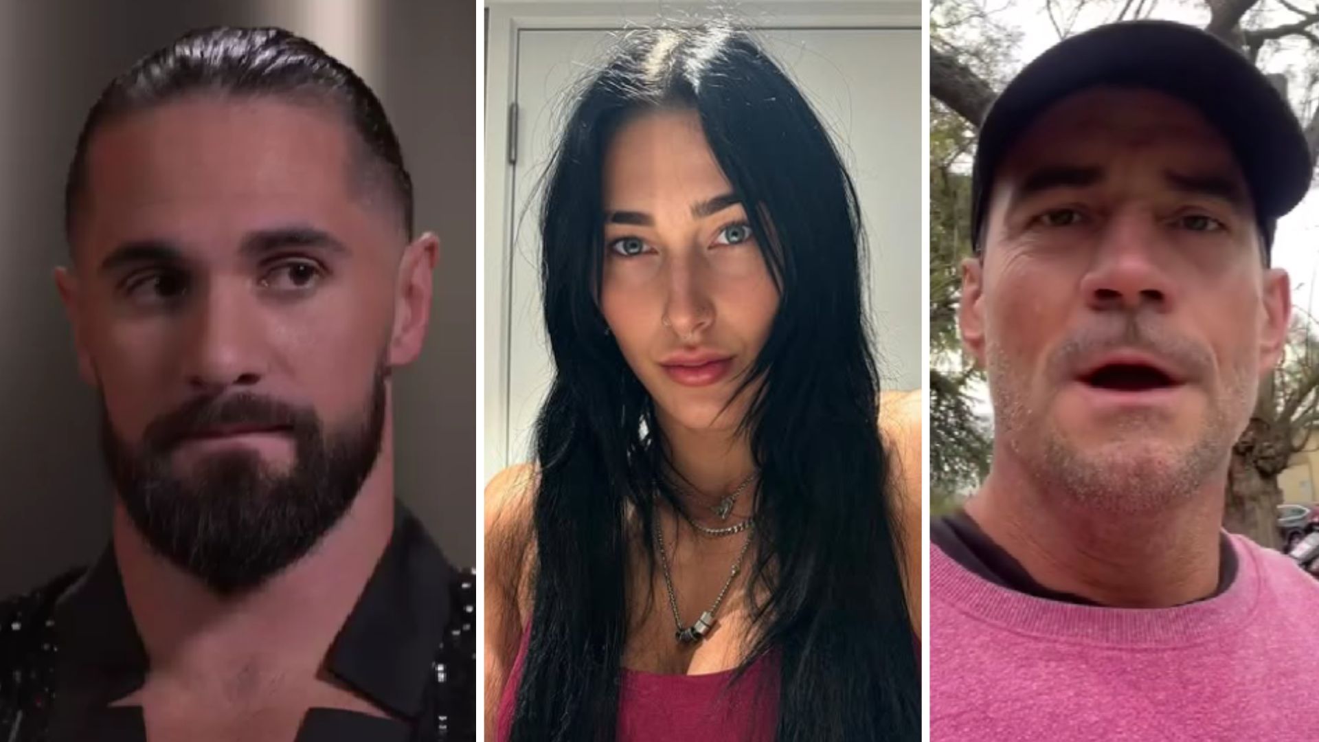 Seth Rollins (left), Rhea Ripley (middle), CM Punk (right) [Image credits: WWE