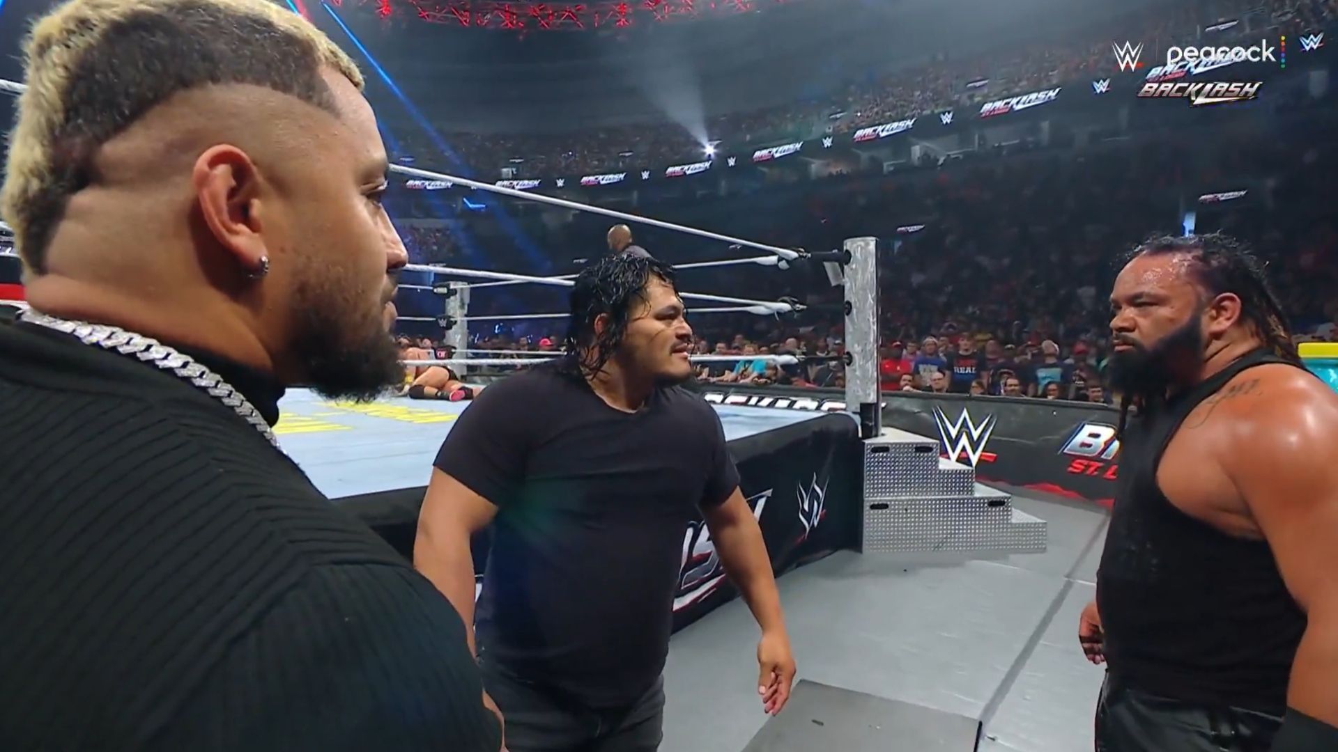 (From the left) Solo Sikoa, Jeff Cobb, and Jacob Fatu [Image Credits: WWE