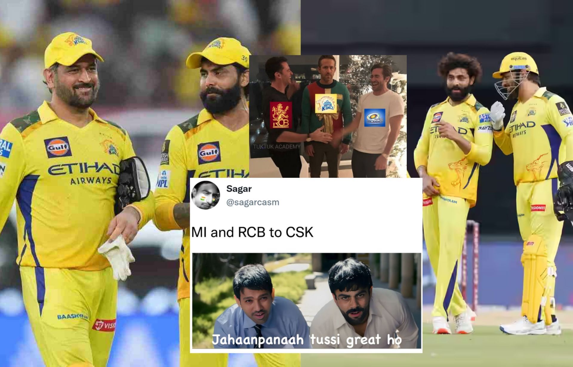 Top memes from CSK vs GT IPL 2025 match. (Images: bcci.tv, X - @TukTuk_Academy, Instagram - autistic.cricket)