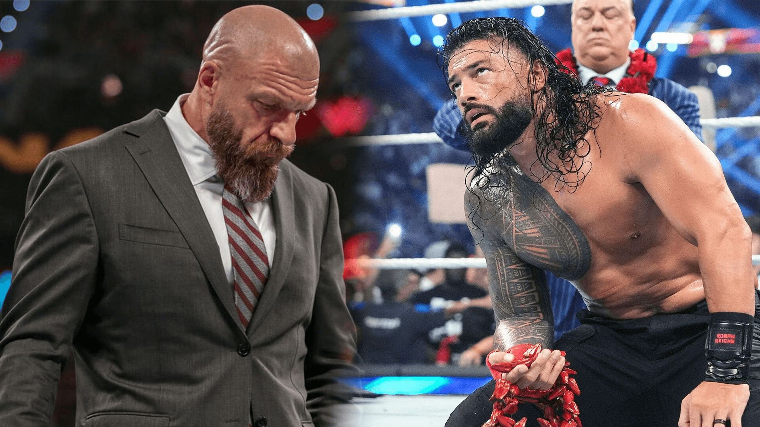 Roman Reigns &amp; Triple H! (Credits: WWE.Com)