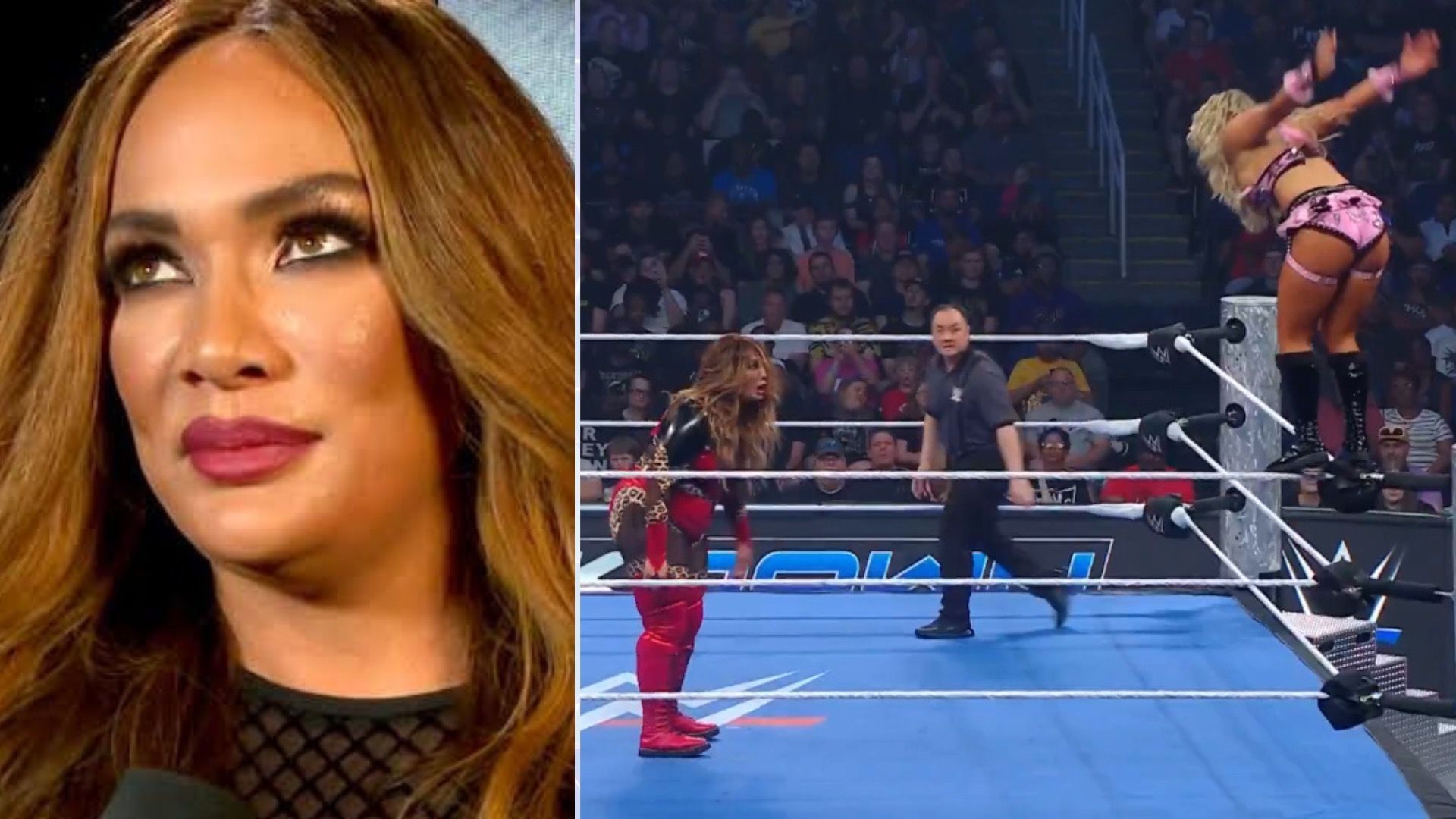 Nia Jax had a tough night on WWE SmackDown [Credit: WWE.com &amp; WWE on X]