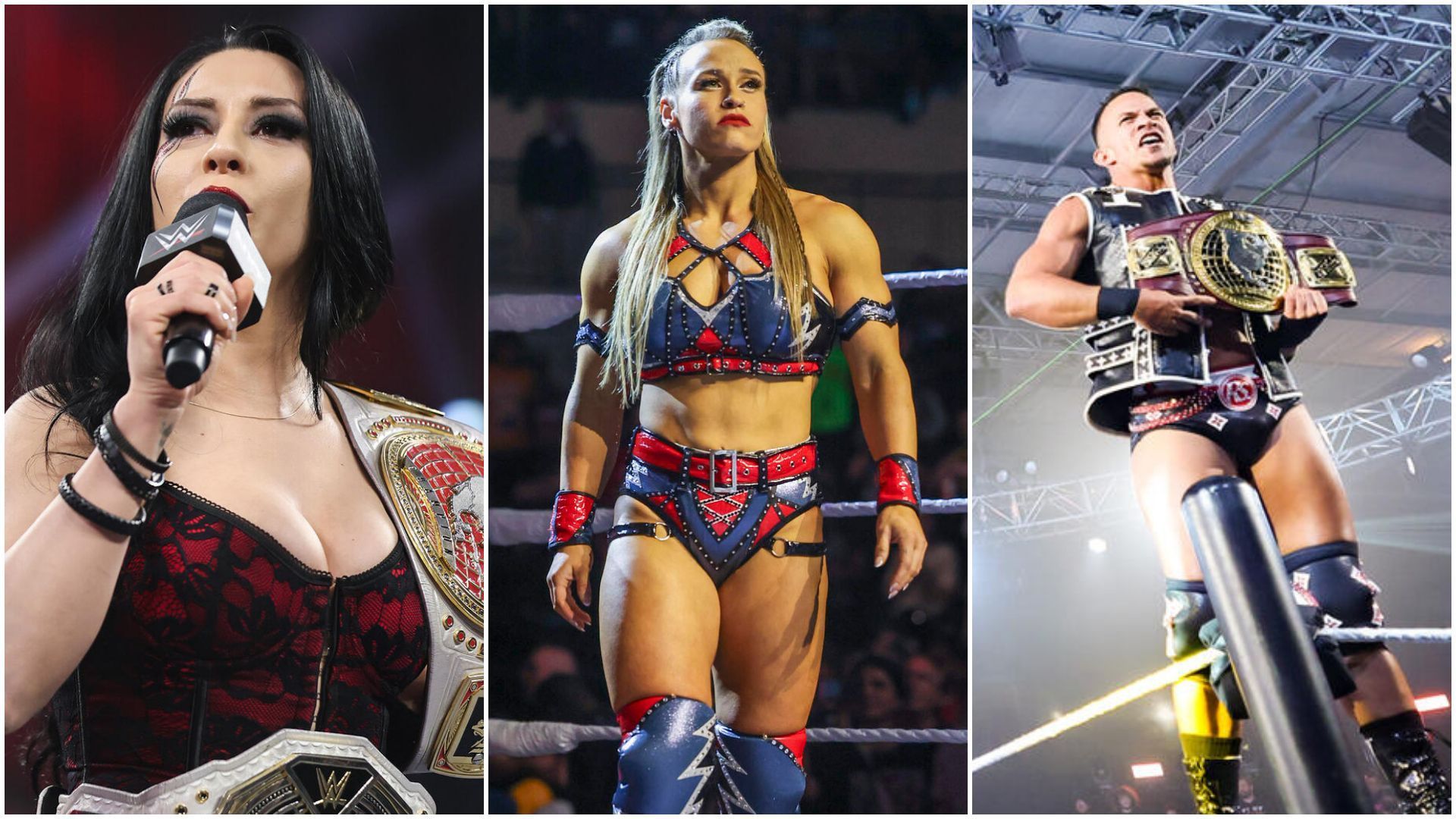 Stephanie Vaquer, Jordynne Grace, Ricky Saints. [Images via: WWE.com]