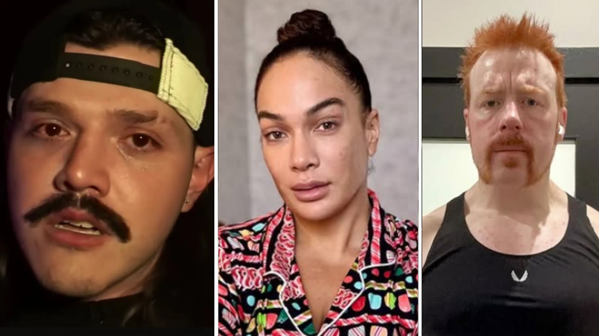 Dominik Mysterio (left), Nia Jax (middle), Sheamus (right) [Image credits: WWE